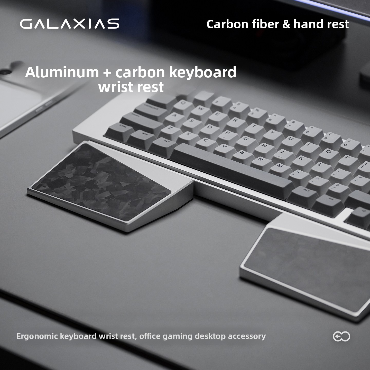 Ergonomic Desk Setup Keyboard - Descanso de Pulso Ergonômico em Liga