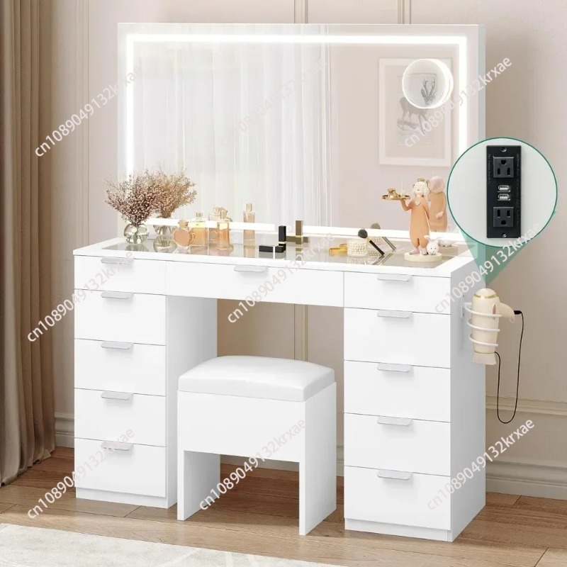 Desk Setup Bedroom - Mesa de Maquiagem Grande de 46''