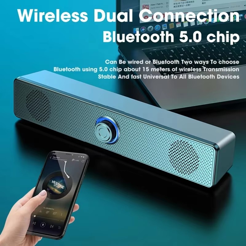Desk Hifi Setup - Caixa de Som Portátil para Computador,