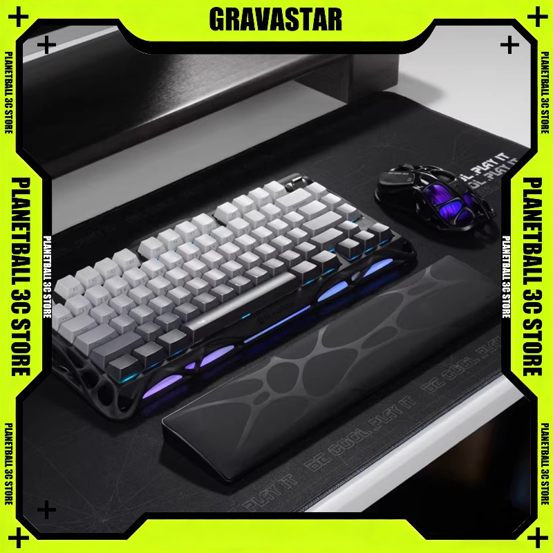 Ergonomic Desk Setup Keyboard - Apoio de Pulso Ergonômico GravaStar Sci-Fi