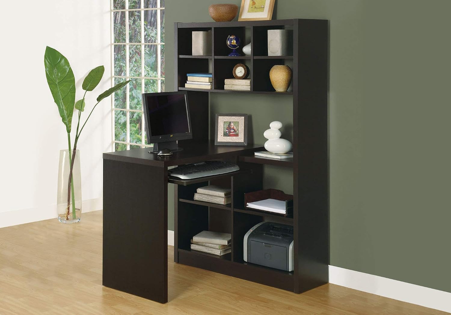 Desk Setup Or Set Up - Escrivaninha de Canto com Prateleiras de