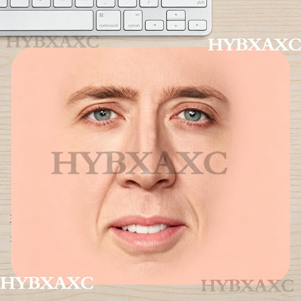Desk Setup Or Set Up - Mousepad HYBXAXC Nicolas Cage Face Meme