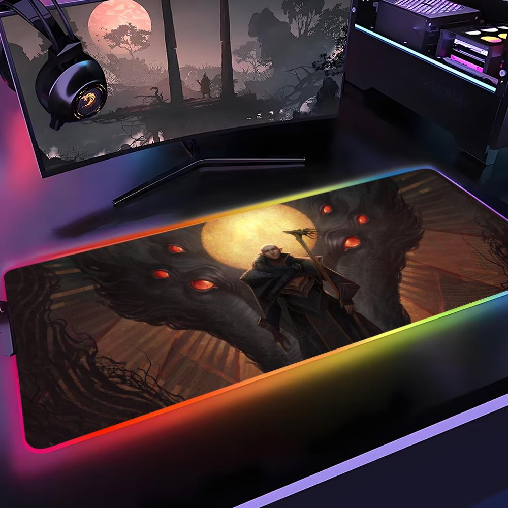 Desk Setup Rgb - Mouse Pad Dragon Age The Veilguard