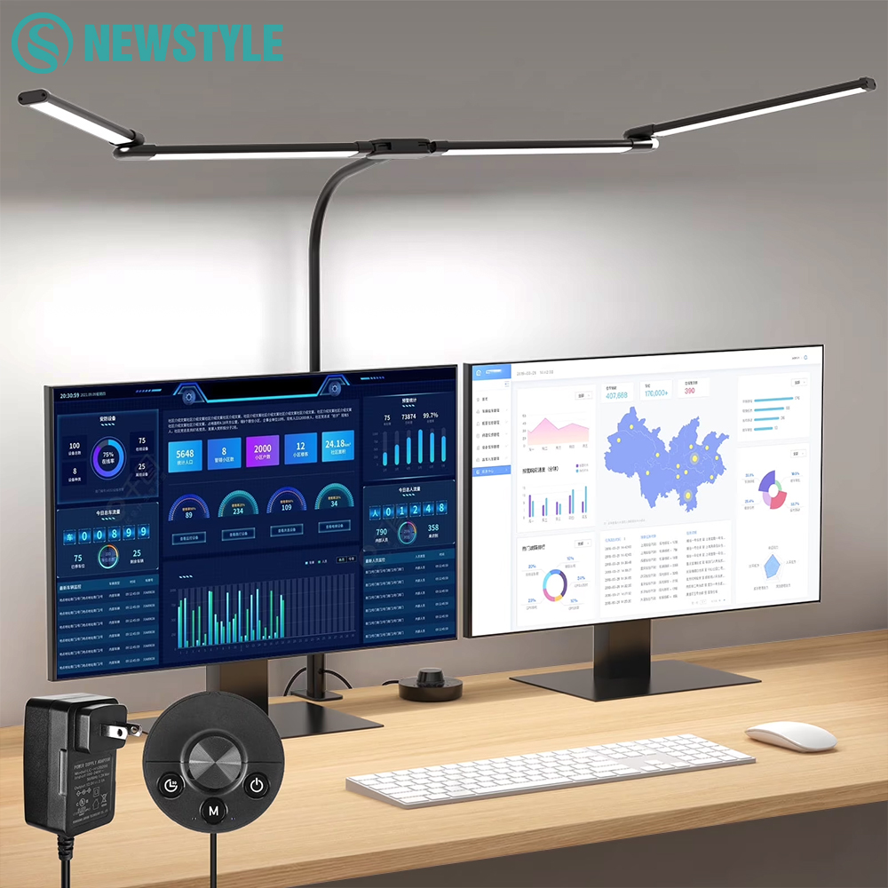 Desk Setup Computer - Lâmpada de mesa led com braçadeira