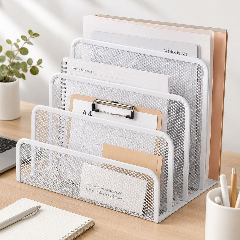 Desk Setup Home - Organizador de Mesa em Metal Preto