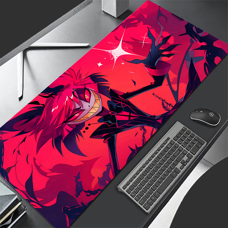 Desk Setup Red - Anime vermelho estendido tapete de mesa
