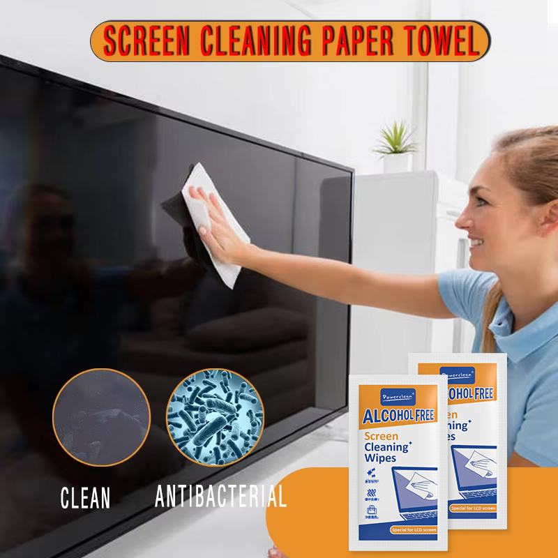 Monitor Cleaning Kit - 40 toalhetes de limpeza portáteis descartáveis