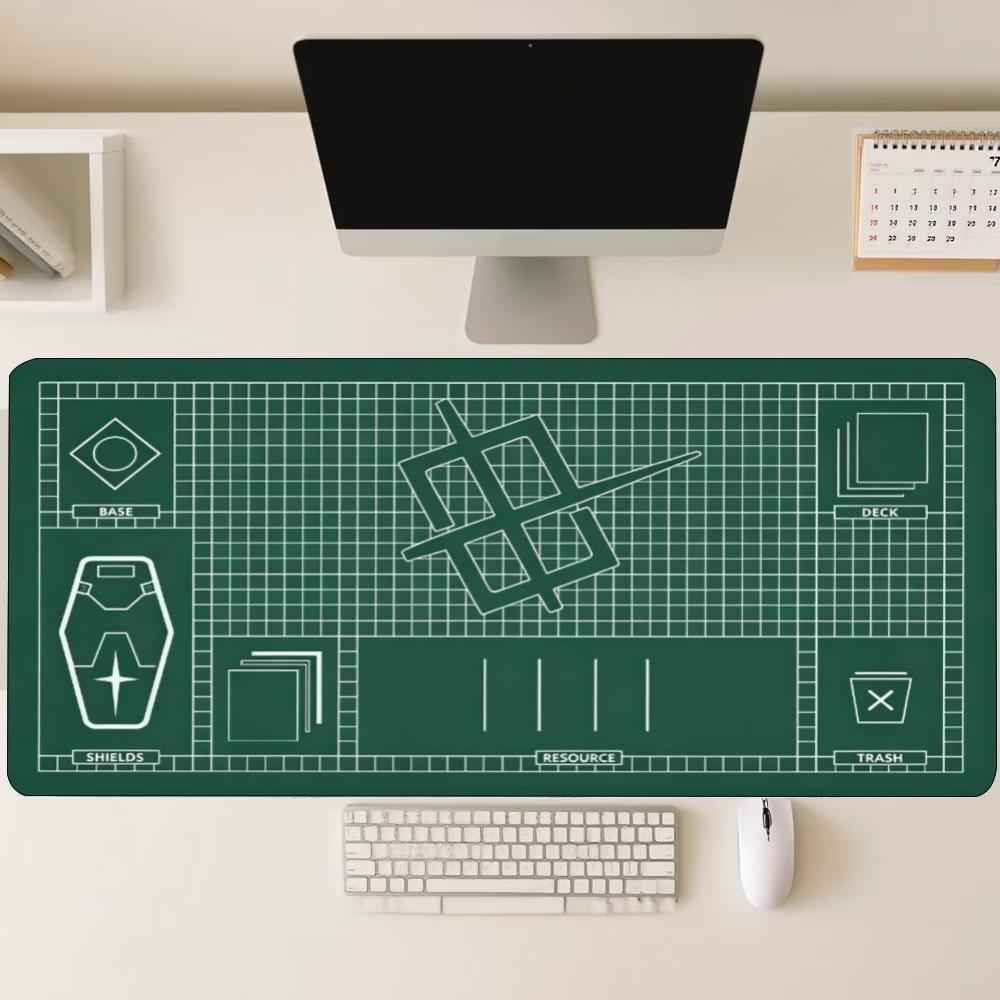 Desk Setup Workspace - Tapete de Mesa Grande com Padrão