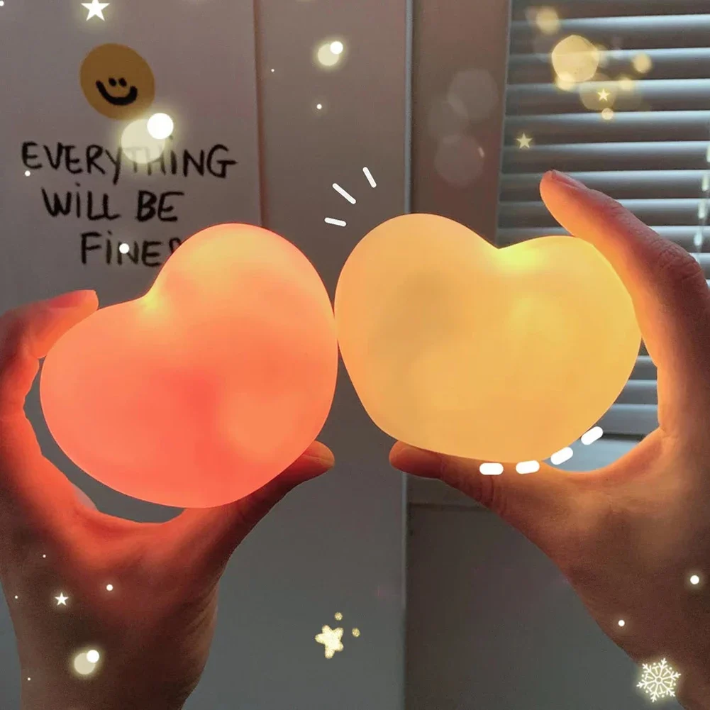 Criativo amor coração led lâmp - Yellow Desk Setup avaliação e preço