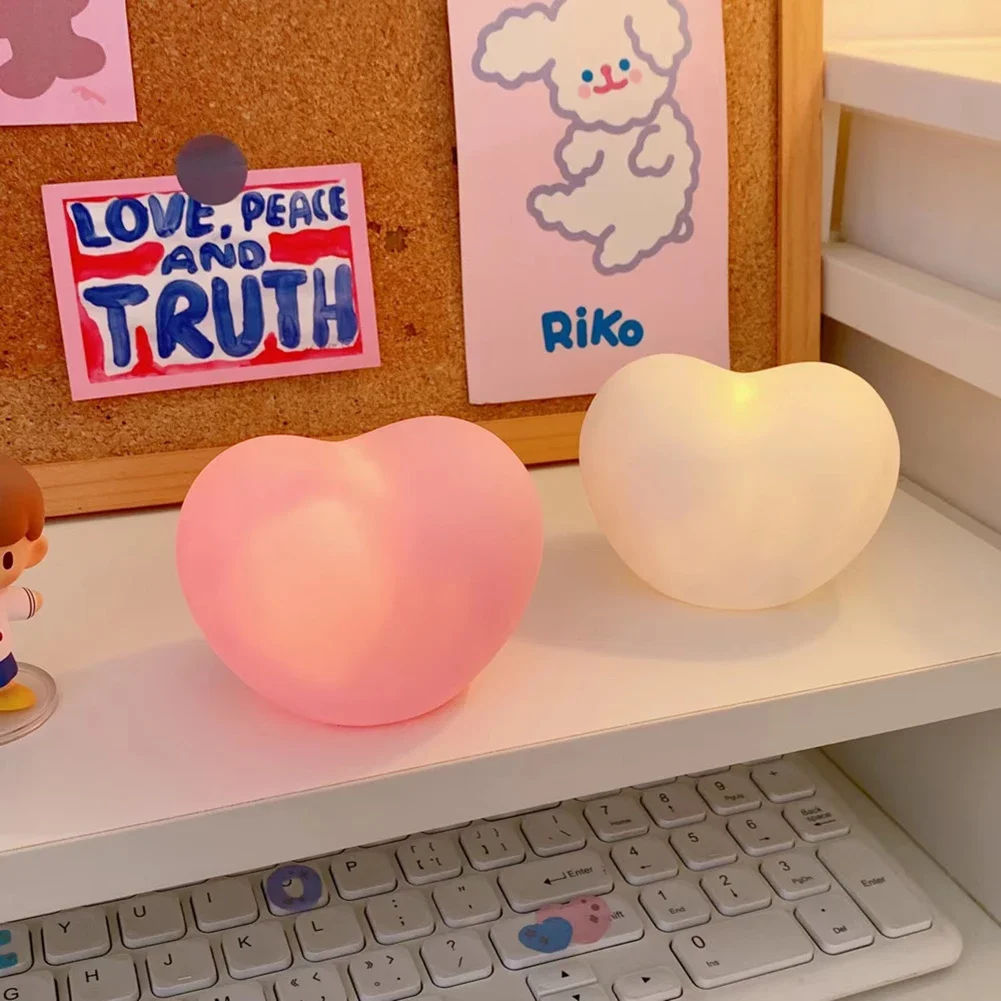 Criativo amor coração led lâmp - Yellow Desk Setup avaliação e preço