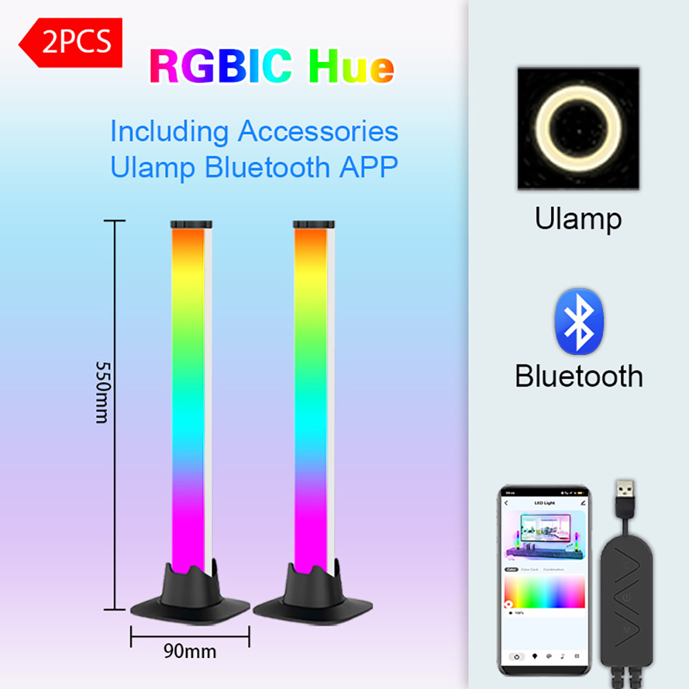 Barra de luzes LED RGB com con - Desk Setup Led Strip avaliação e preço