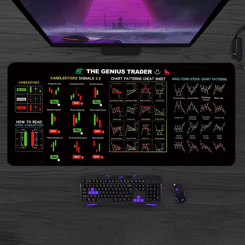 Exco stock market trader mouse - Desk Setup Rug avaliação e preço