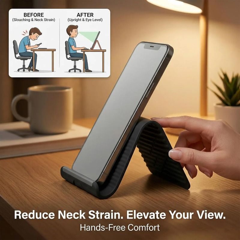 Suporte de Telefone de Silicon - Desk Setup Stand avaliação e preço