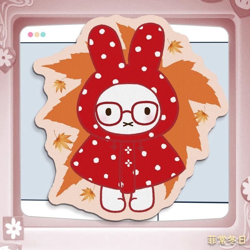 Mouse Pad de Couro Anime Miffy - Desk Setup Computer avaliação e preço