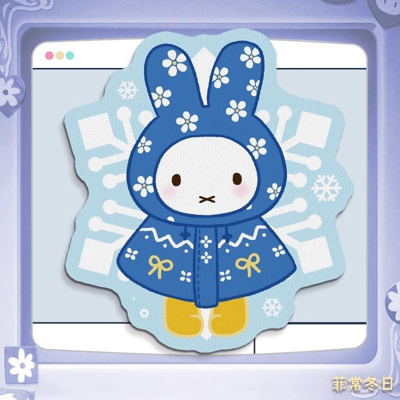 Mouse Pad de Couro Anime Miffy - Desk Setup Computer avaliação e preço