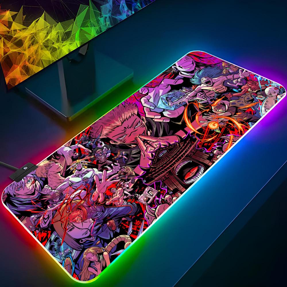 Mouse Pad Gamer RGB Anime Juju - Desk Setup Rgb avaliação e preço