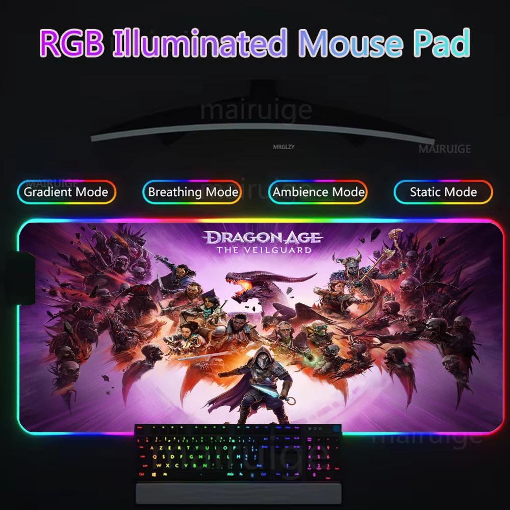Mouse Pad Dragon Age The Veilg - Desk Setup Rgb avaliação e preço