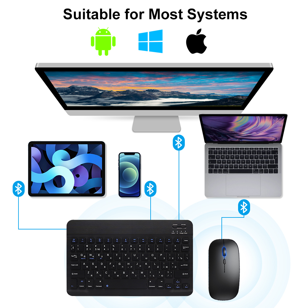 Teclado e mouse bluetooth para - Desk Setup Ipad avaliação e preço