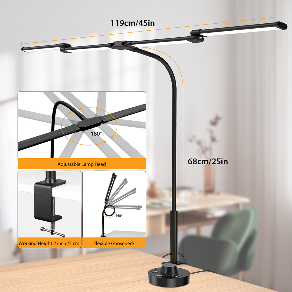 Lâmpada de mesa led com braçad - Desk Setup Computer avaliação e preço