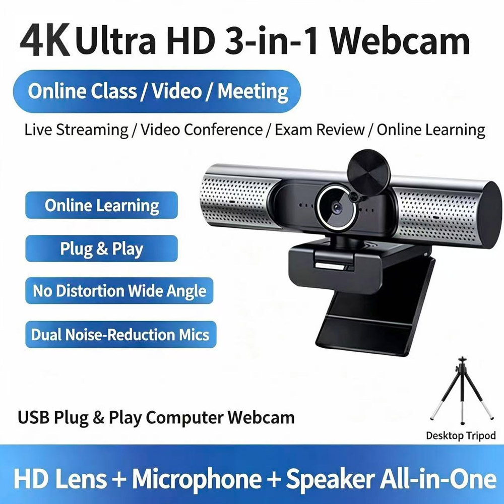 Webcam 2K 1080P 30fps com Foco - Desk Hifi Setup avaliação e preço