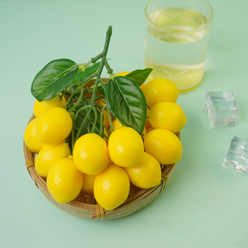 Ramos de limão artificial simu - Yellow Desk Setup avaliação e preço