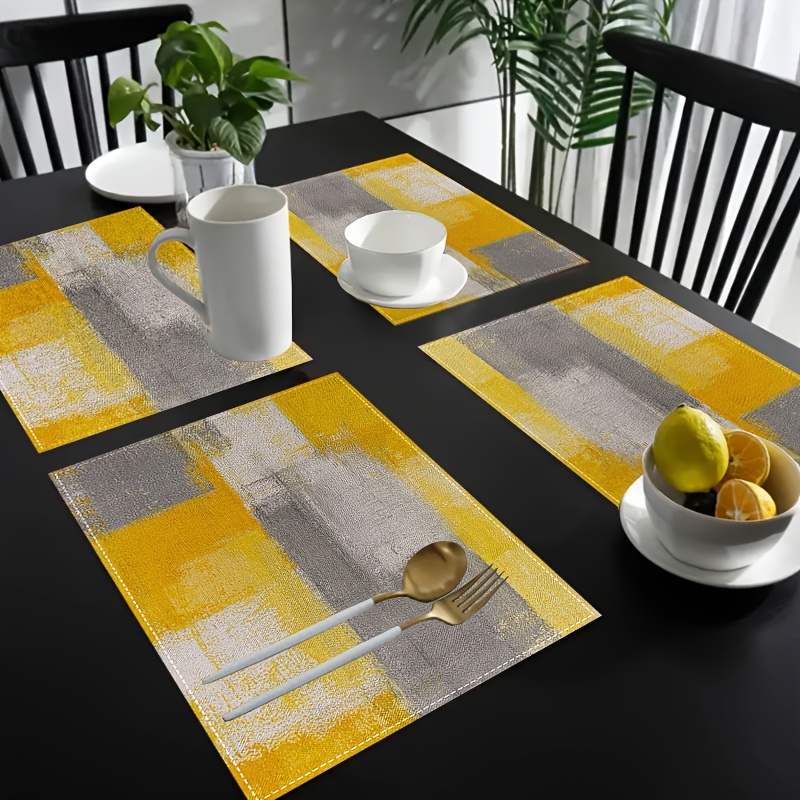 Sousplat VIKAMA Amarelo e Cinz - Yellow Desk Setup avaliação e preço