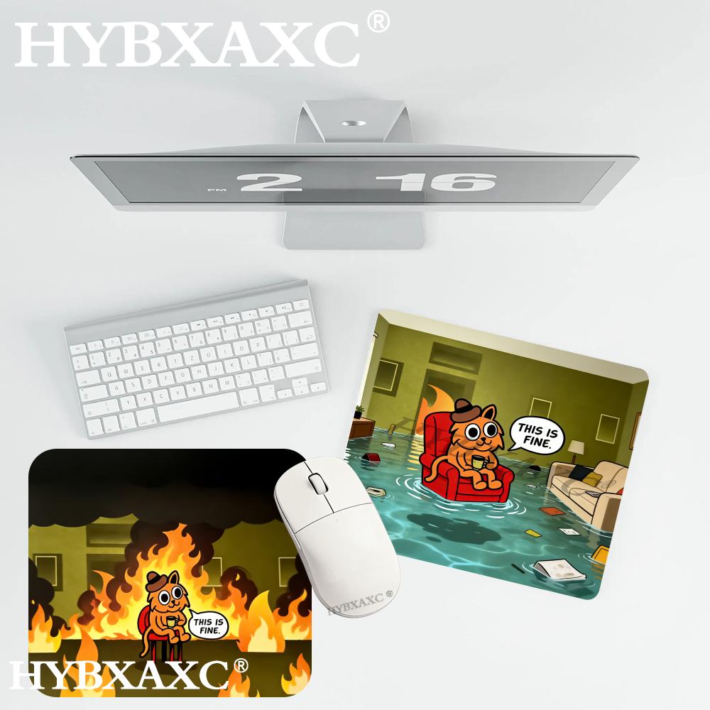 Mouse Pad HYBXAXC This Is Fine - Desk Setup Or Set Up avaliação e preço
