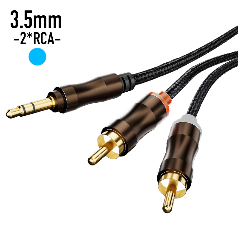 Cabo de Áudio Auxiliar RCA par - Desk Hifi Setup avaliação e preço