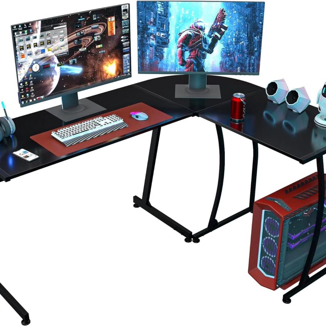 Mesa de jogos em formato de L  - Desk Setup Ideas avaliação e preço