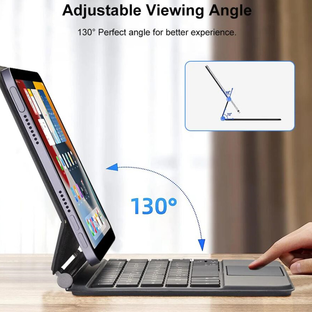 Capa de toque com teclado mági - Desk Setup Ipad avaliação e preço